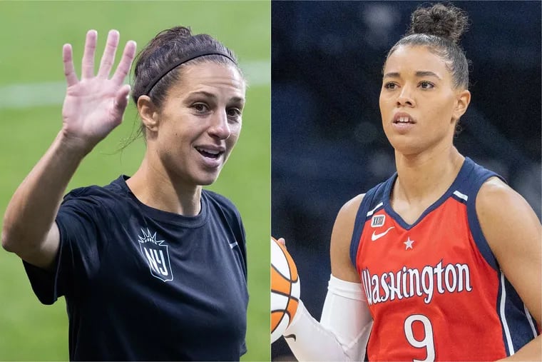 Carli Lloyd (left) and Natasha Cloud (right) have been honored by organizers of the Wanamaker Award.