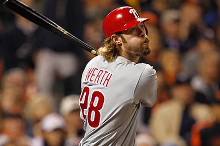 Jayson Werth likely played his last game in a Phillies uniform and will test free agency in the offseason. ( Yong Kim / Staff Photographer )