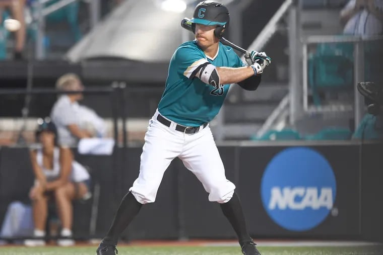 Seth Lancaster, the Phillies 8th round pick, during his time with Coastal Carolina.
