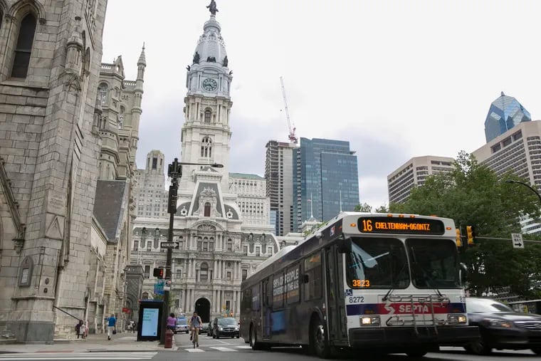 SEPTA buses on the afternoon of Wednesday, June 20, 2018.