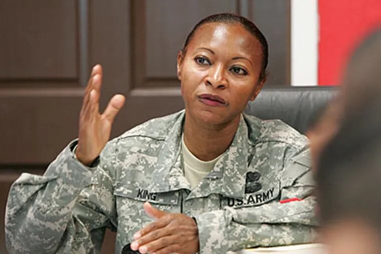 Command Sgt. Maj. Teresa King became the first woman to command Army drill sergeant training. (Mary Ann Chastain/AP file photo)