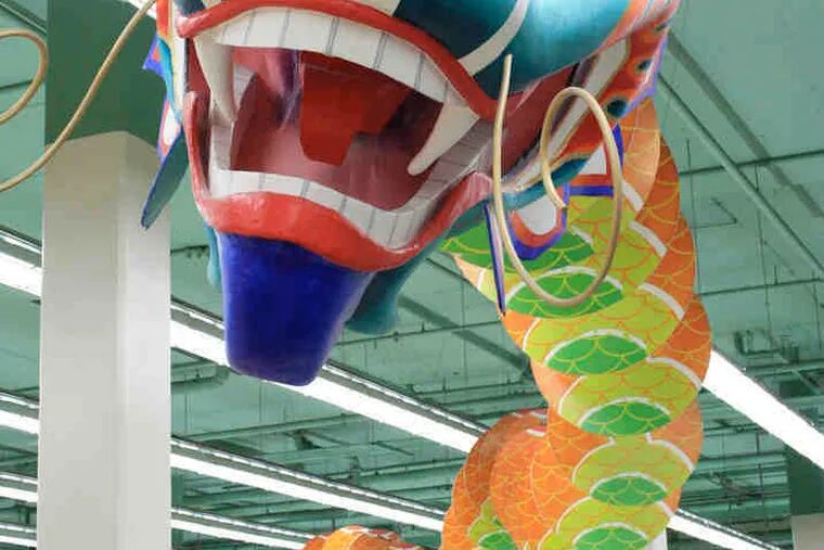 A dragon decoration in an Asian store in Seattle's international neighborhood. Such places can give a foretaste of foreign trips.