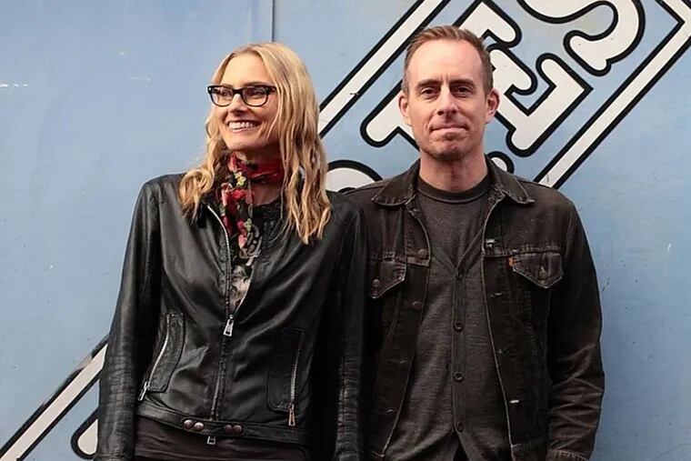 Aimee Mann and Ted Leo, singers / songwriters, performing together as The Both.
