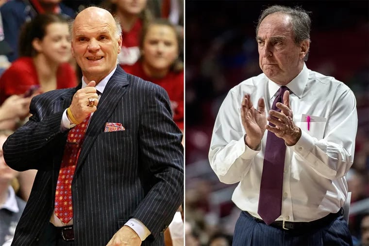 Phil Martelli (left) and Fran Dunphy.