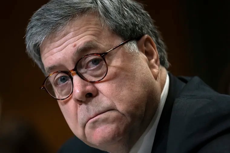 Attorney General William Barr appears before a Senate Appropriations subcommittee to make his Justice Department budget request, on Capitol Hill in Washington, Wednesday, April 10, 2019. (AP Photo/J. Scott Applewhite)
