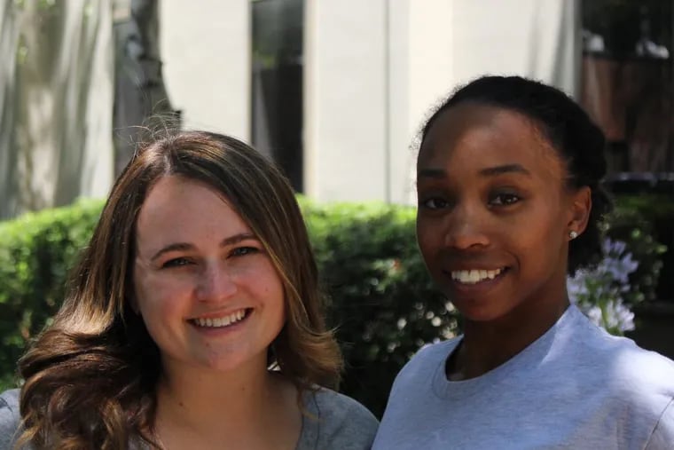 Carly Carpenter, left, and Chyneise Dailey are each on their parents’ health insurance plans, but say they will purchase their own when they have to.