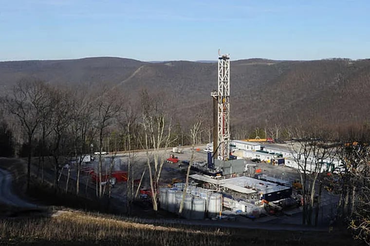 Seneca Resources Inc. wells in Loyalsock State Forest, Lycoming County. Opposition against drilling there has been strong. (Clem Murray/Staff)