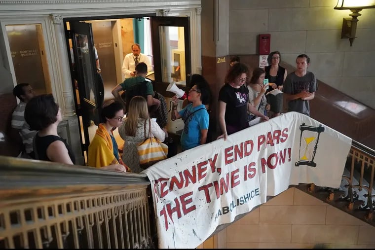 ICE Protest inside Philadelphia City Hall, Wednesday, July 25, 2018.