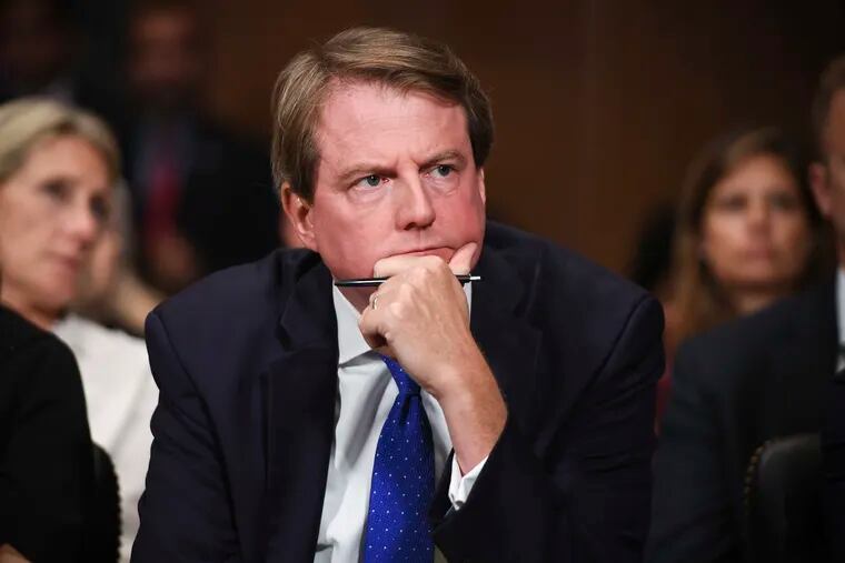 Former White House counsel Don McGahn in a September 2018 file photo.