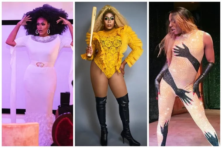 Philadelphia drag queens feel a deep connection to Beyoncé and her music. From left to right: Cookie Diorio, VinChelle, and DDA.