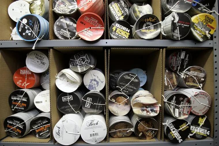 Record album labels are stored in boxes at the United Record Pressing company in Nashville, Tenn. on Jan. 25, 2007. Vinyl records aren't as retro as you might think.  Many record collectors, DJs and music junkies still consider vinyl to be the gold standard of recorded music. (AP Photo/Mark Humphrey)