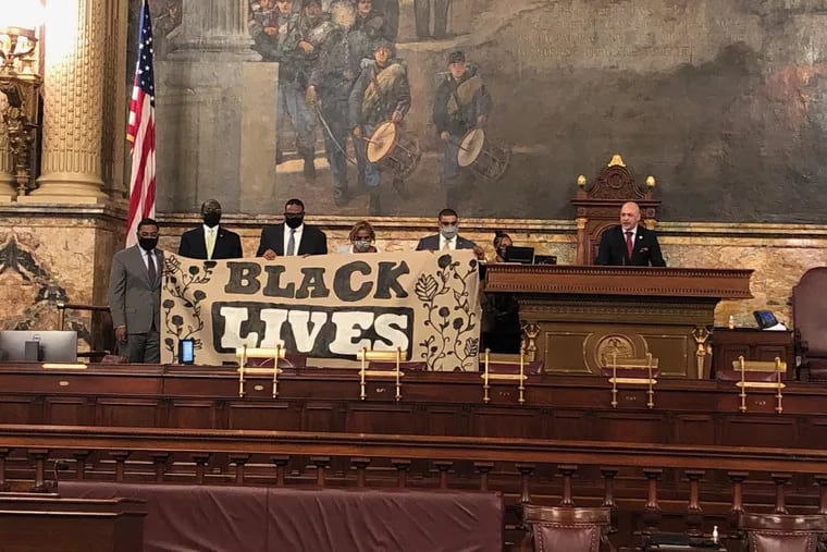 Pa. House Democrats blocked the start of a voting session to demand a special session to consider police reform bills in the wake of the killing of George Floyd and widespread peaceful protests.