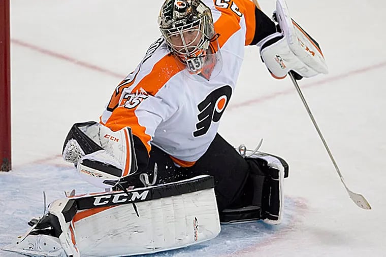 Flyers goalie Steve Mason. (Adrian Wyld/The Canadian Press/AP)