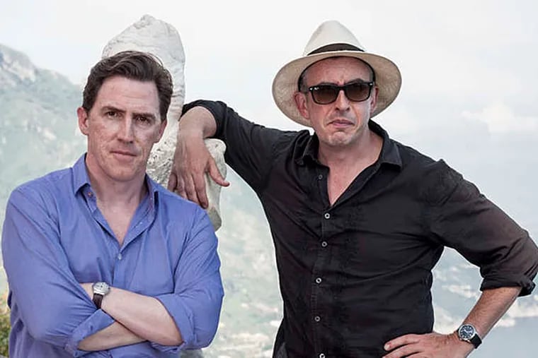 Holiday in the sun: Comedians Rob Brydon (left) and Steve Coogan mug their way through the gastronomic sequel "The Trip to Italy." (IFC Films)