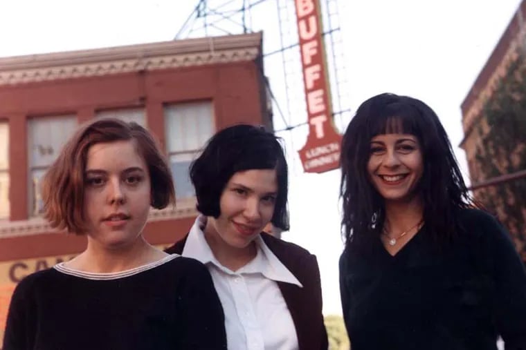 Sleater-Kinney Oct. 1996. L-R: Corin Tucker, Carrie Brownstein, Janet Weiss. PHOTO CREDIT: STORM THARP.