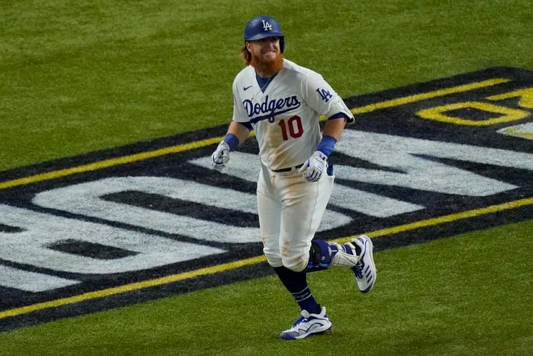 Dodgers third baseman Justin Turner played Tuesday night against the Rays in Game 6 until he was told he tested positive for COVID-19. He then left the game.