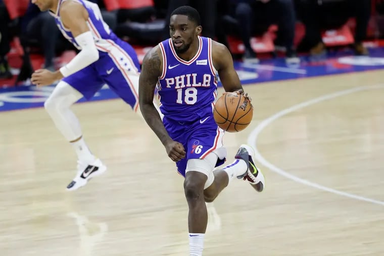 Sixers guard Shake Milton had a big night off the bench in Monday night's win over the Pacers.