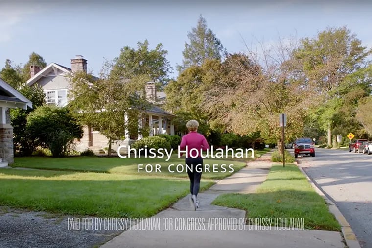 A screenshot from congressional candidate Chrissy Houlahan's first campaign advertisement, released Oct. 10, 2018.