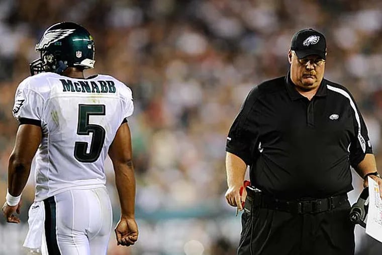 Donovan McNabb was Andy Reid's first draft pick as coach of the Eagles. (Michael Perez/AP file)