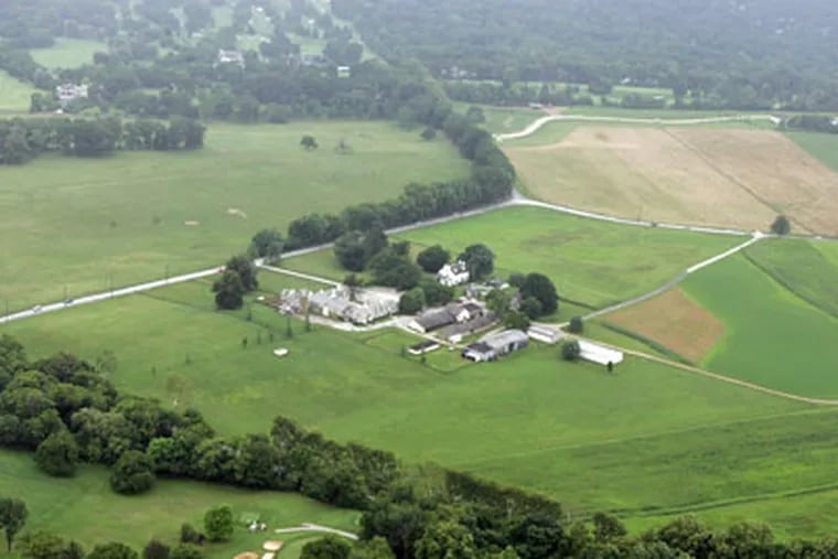 An aerial view of the Erdenheim Farm in 2007. (File photo)