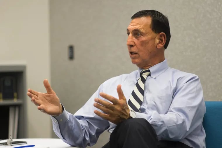 Rep. Frank LoBiondo meets with the Inquirer editorial board in 2014. He is expected to retire from Congress. ( ED HILLE / Staff Photographer )