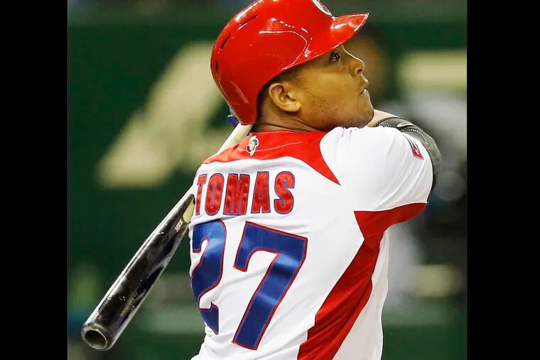 Cuba's rightfielder Yasmany Tomas is a much sought-after prospect.
