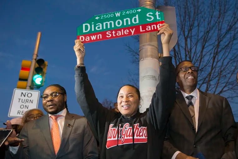 A portion of W. Diamond Street in Philadelphia was renamed Dawn Staley Lane in 2017