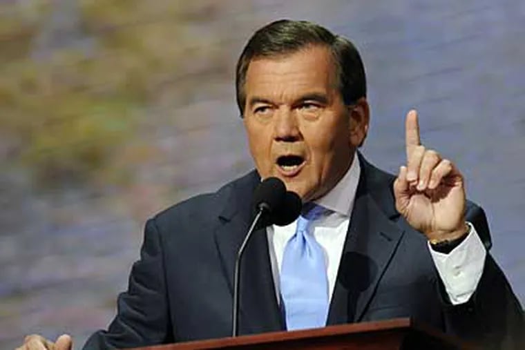 Tom Ridge, former secretary of Homeland Security and former Pennsylvania governor, says he will not run for the seat now held by Sen. Arlen Specter. File photo. (AP Photo/Susan Walsh)


--------------------------------------------------------------------------------