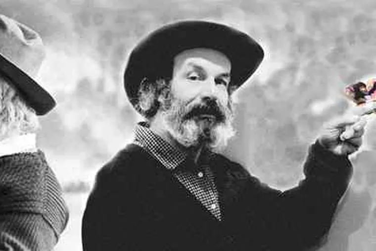 Walt Whitman (left) in W. Curtis Taylor&#0039;s famous 1870s photograph; Van&#0039;s Horn version (right).
