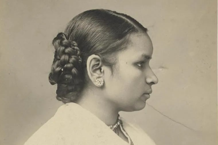 A portrait of Anandibai Joshee, M.D., Class of 1886, at the Woman's Medical College of Pennsylvania.