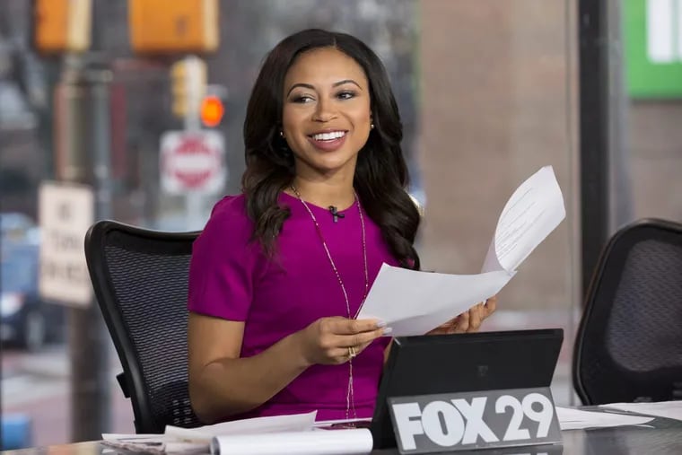 Alex Holley, shown here on the set of Good Day Philadelphia, at Fox News, Friday, Jan. 26, 2018, in Philadelphia. JESSICA GRIFFIN / Staff Photographer