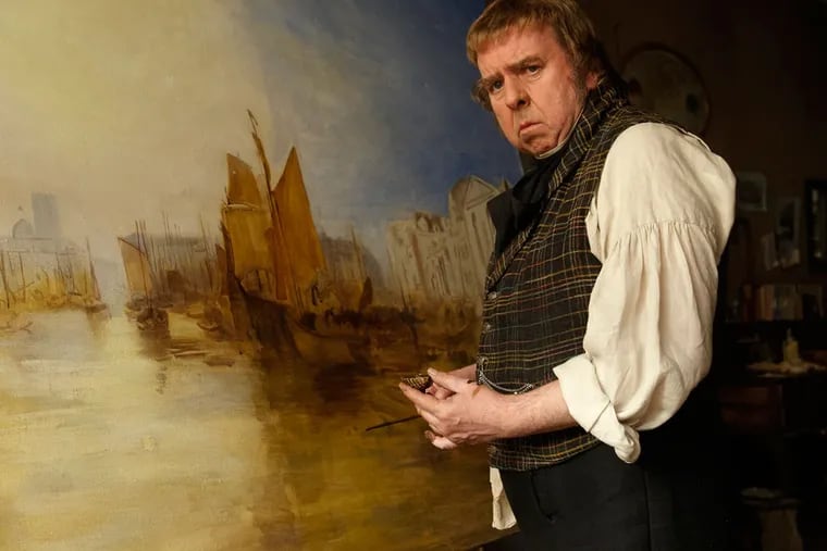 Timothy Spall, as British artist J.M.W. Turner, learned to handle brushes and oils for the role - and even painted a full-scale copy of a maritime tableau.