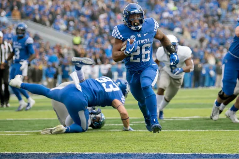 Kentucky running back Benny Snell Jr. (26), shown running for a touchdown last month against Middle Tennessee, is a major concern of Penn State in Tuesday's Citrus Bowl.
