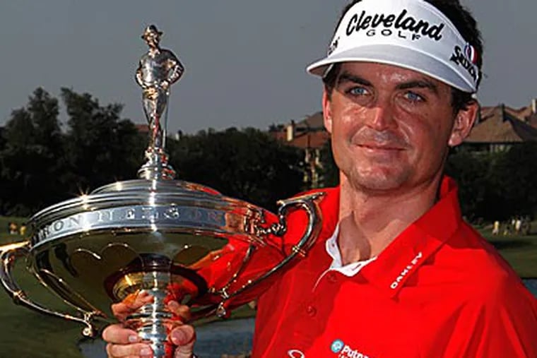 Keegan Bradley picked up his first PGA Tour victory in a playoff at the Byron Nelson Championship. (LM Otero/AP)