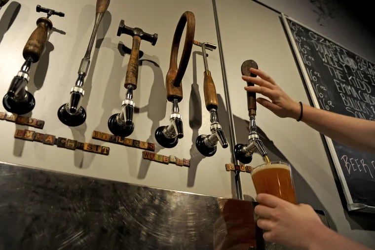 Antique farm tools top the taps at Kennett Brewing Co., an indie-minded hideaway in downtown Kennett Square that excels at crafting Brit-style ales.