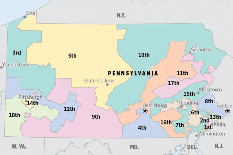 Pennsylvania's congressional districts are often cited as some of the most gerrymandered in the country.