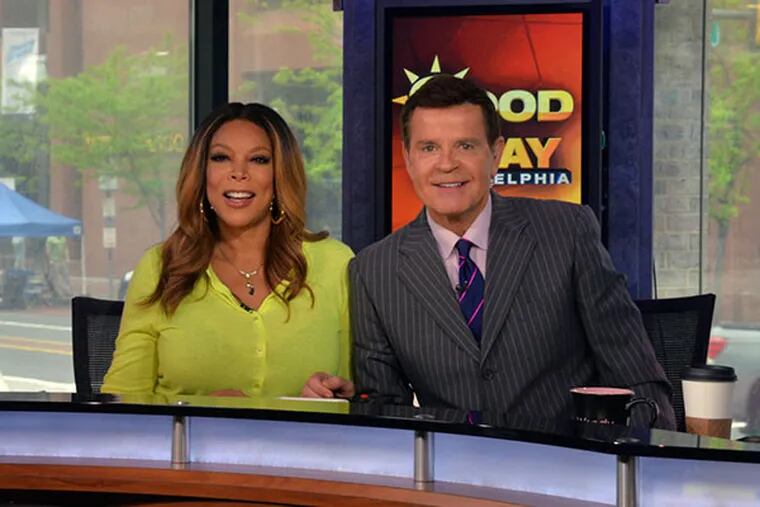 Wendy Williams and Mike Jerrick co-host Good Day Philadelphia on FOX 29 Friday, May 9, 2014. (HughE Dillon/Philly.com)