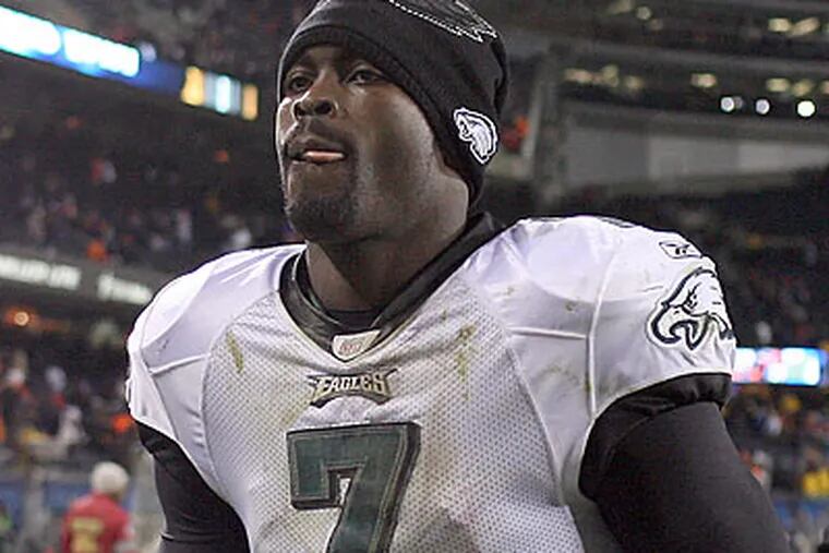 Michael Vick has been more willing to publicly take blame than Donovan McNabb was. (Yong Kim/Staff Photographer)