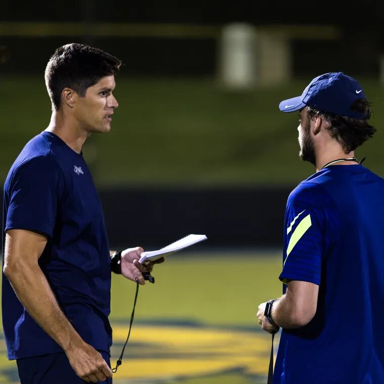 Mark Fetrow, left, is the new men's soccer coach at Drexel, leaving one Big 5 program for another after previously being an associate head coach at Villanova.