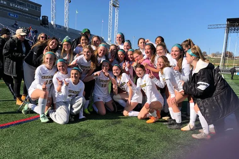 The Lansdale Catholic girls' soccer team beat Villa Maria, 1-0, on Friday to win the PIAA Class 2A championship.