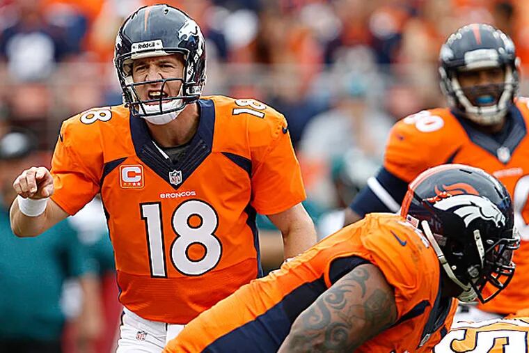 Broncos quarterback Peyton Manning. (David Maialetti/Staff Photographer)