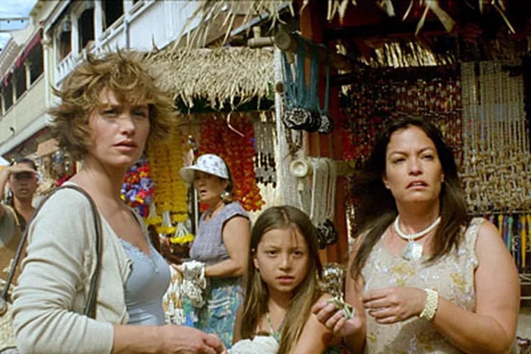 Cecile de France, Jessica Griffiths (center), and Lisa Griffiths. De France plays a French journalist who dies, is revived, and finds all is changed.