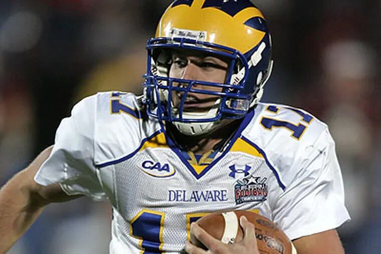 Pat Devlin hopes to join another former Delaware star, Joe Flacco, in the NFL. (David Swanson/Staff file photo)