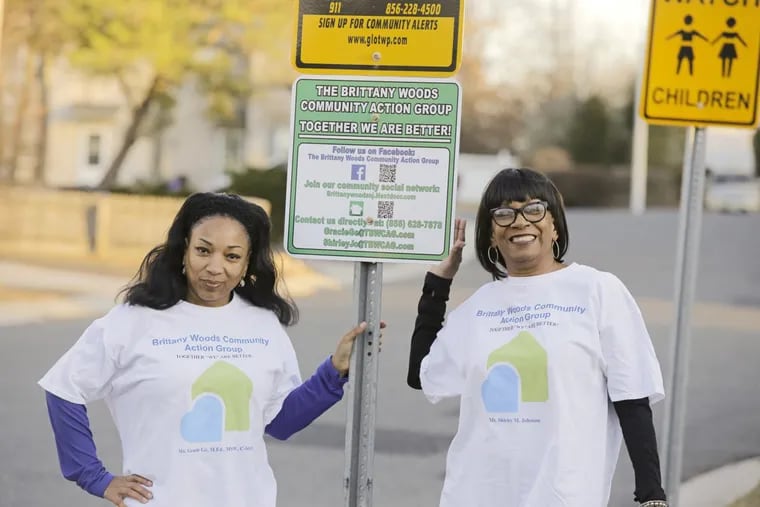 Carolyn Grace (left) and Shirley Johnson are the Brittany Woods Community Action Group and are leading an effort to improve their neighborhood, where they supported construction of a new playground that opened last year.