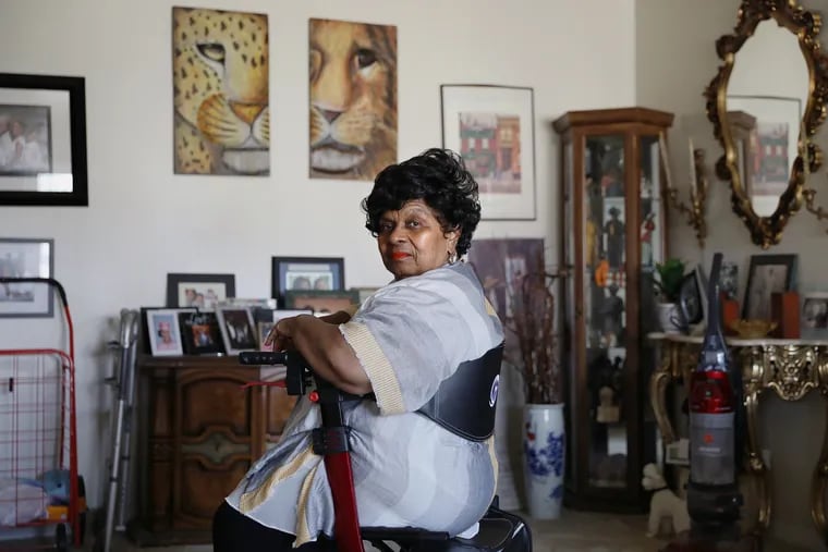 Alberetta Shepard, chairperson of the Philadelphia Shared-Ride Program Advisory Council, sits for a portrait in her apartment in Philadelphia's East Oak Lane section on Wednesday, Aug. 26, 2020. She no longer drives and uses SEPTA's Customized Community Transportation (CCT) paratransit service regularly.