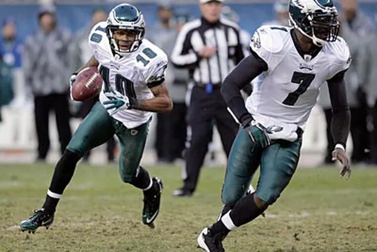 "We're on the same page," DeSean Jackson said yesterday about him and Michael Vick. (Yong Kim/Staff file photo)