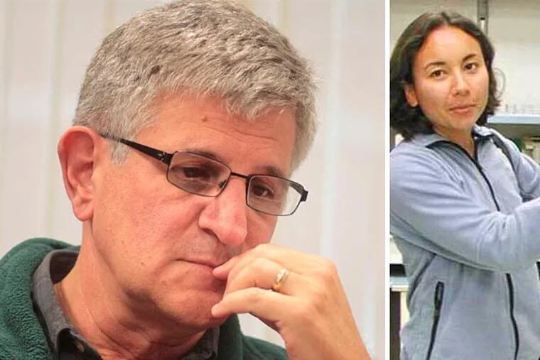 Paul Offit (left), who was her boss, discusses the loss of  Melissa Ketunuti. ED HILLE / Staff Photographer