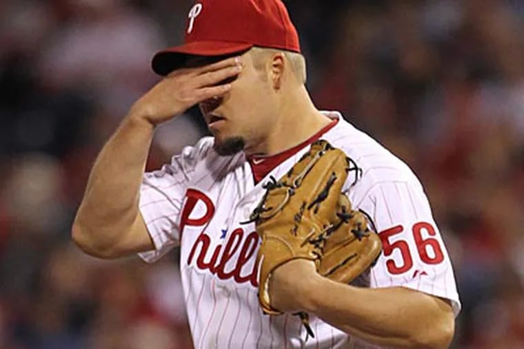 Joe Blanton has not pitched since May 14th against the Braves. (Michael Bryant/Staff Photographer)