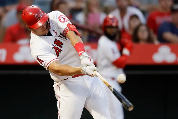 Los Angeles Angels' centerfielder Mike Trout hit a career-high 45 home runs on his way to his third American League Most Valuable Player award.