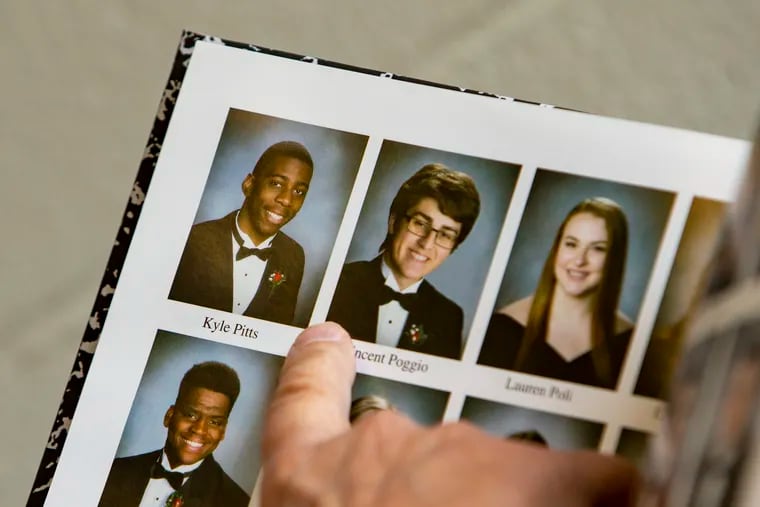 Kyle Pitts, in his senior yearbook at Archbishop Wood High School, three years before the Atlanta Falcons made him the fourth overall pick in this year's NFL Draft.